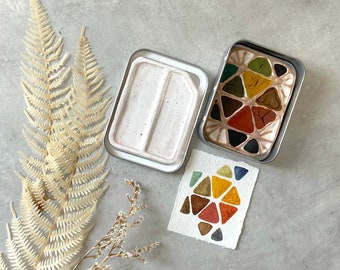 Earth Palette in Ceramic Travel Palette