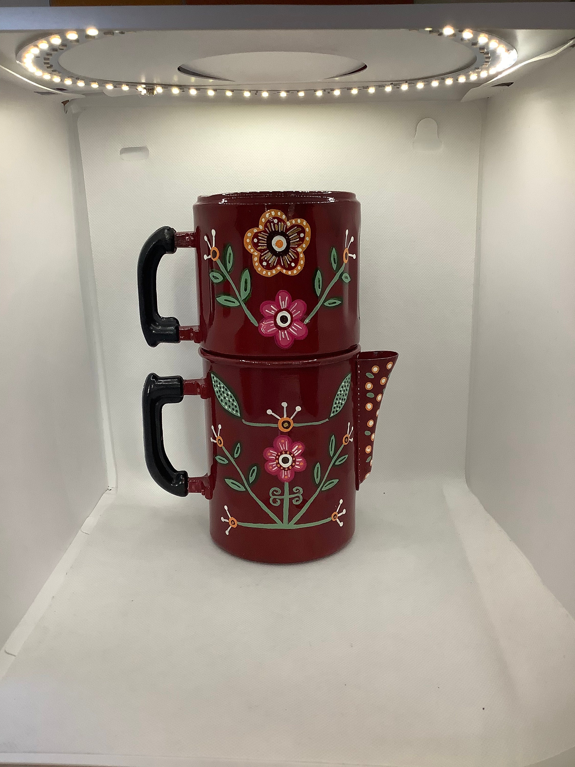 Cafetiére Rouge Champêtre