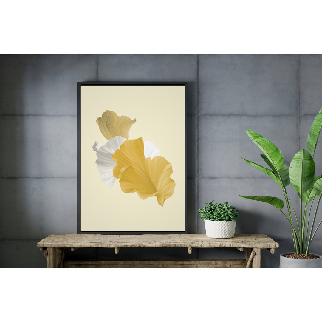 View of Eco Friendly Modern Wall Art Abstract Cotton Canvas Black Frame ...