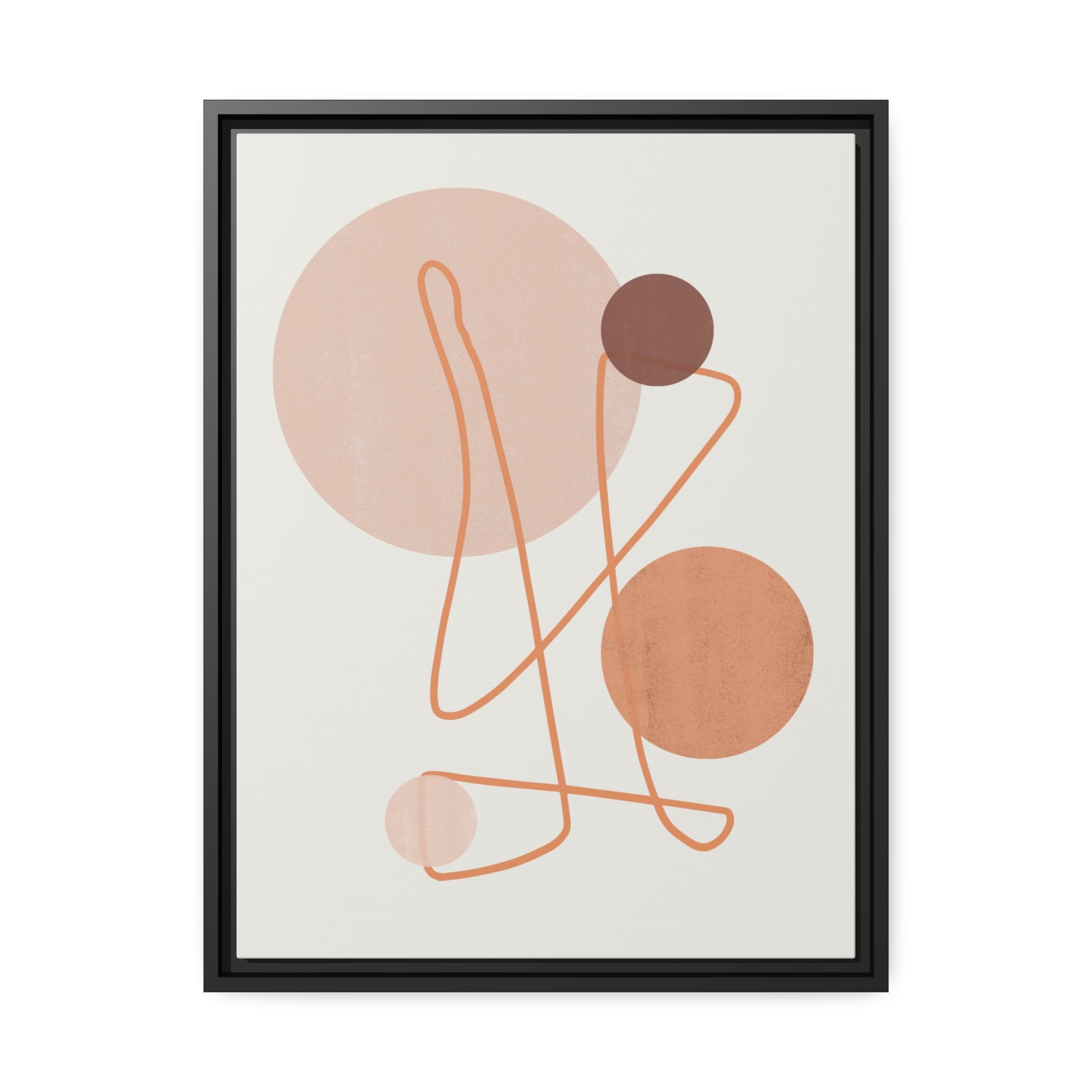 Modern Minimalism Art Simple Geometric Design Matte Canvas Black ...