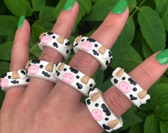 Clay cow ring deals