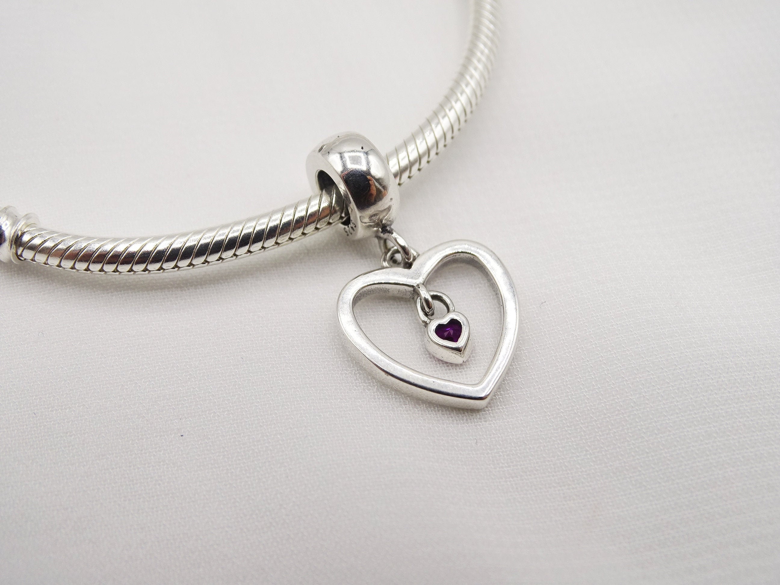 Heart Charm for Pandora Bracelet 925 Sterling Silver Pandora Etsy UK