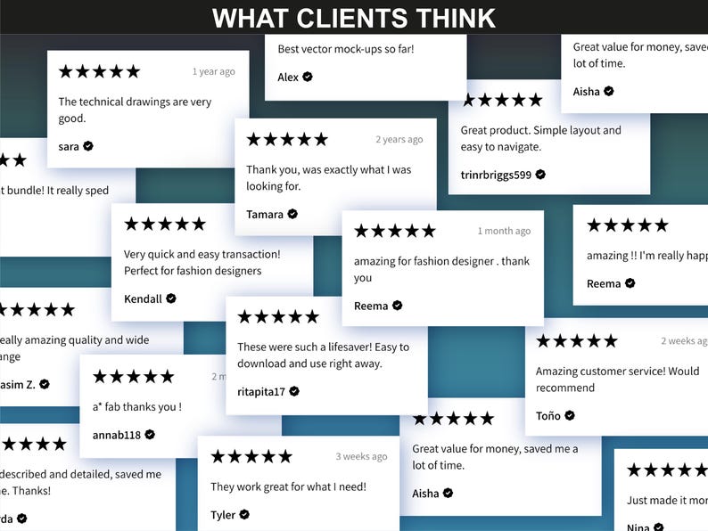 Positive reviews for FUPstudio streetwear mockups bundle, highlighting its value for tech packs and clothing templates.