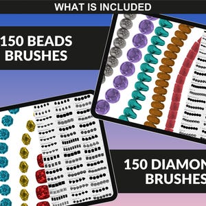 Beads Brushes and Diamond Procreate Brushes for garment detailing fashion illustrations and jewelry effects by FUPstudio