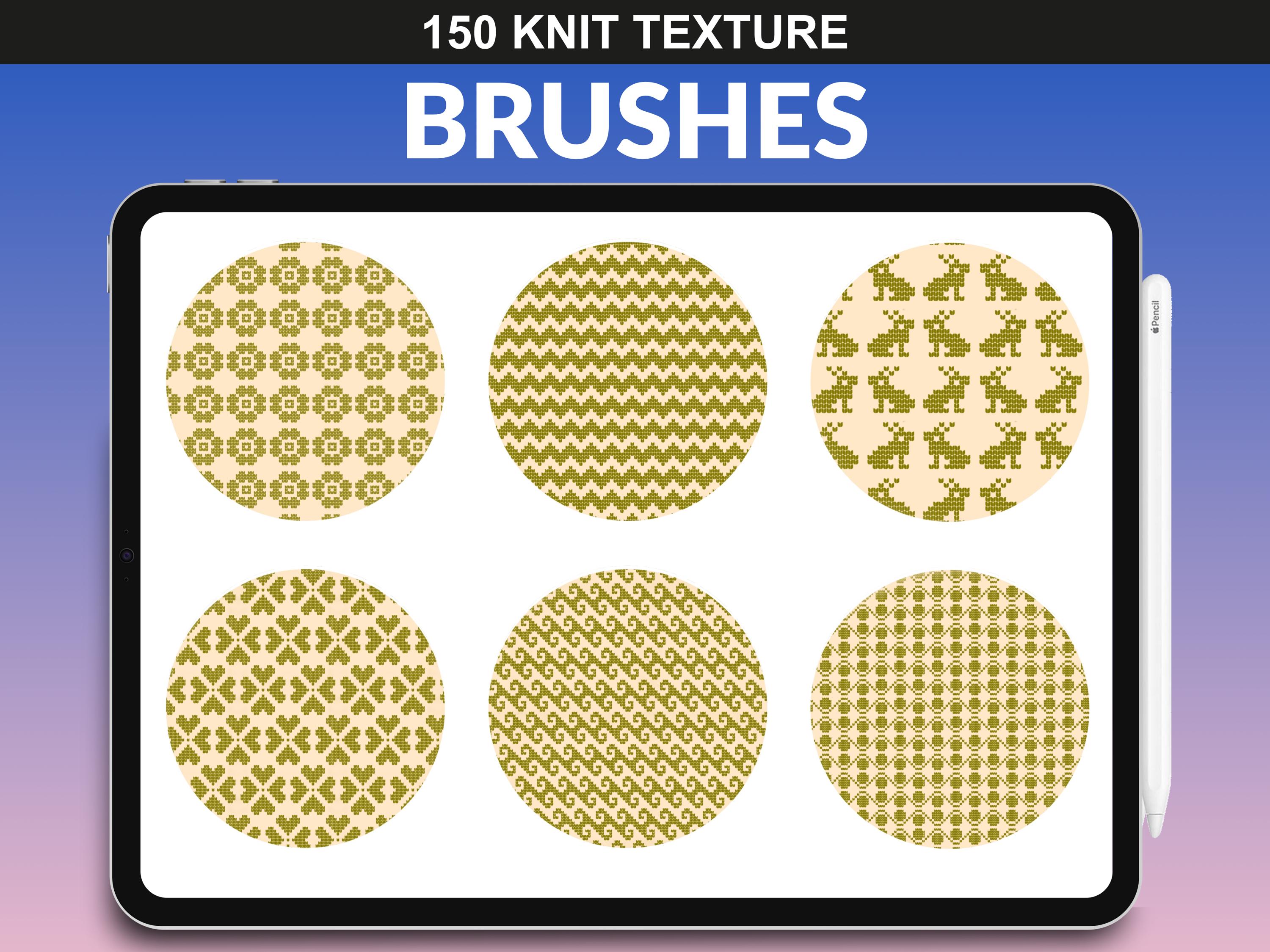 150 Procreate Knit Fabric Texture Brushes Textile Brushes Procreate ...