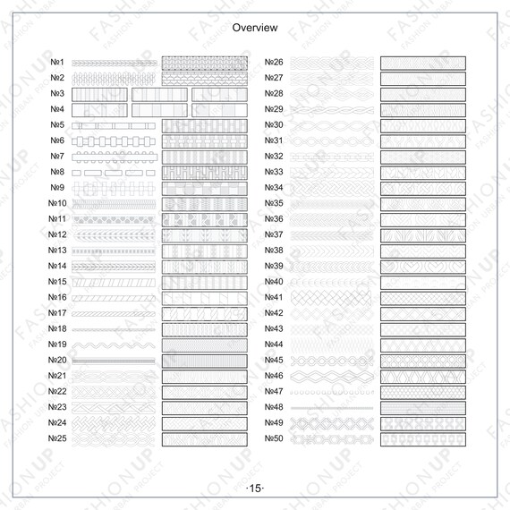 Vector Knitwear Brushes Adobe Illustrator Fashion Flat Etsy