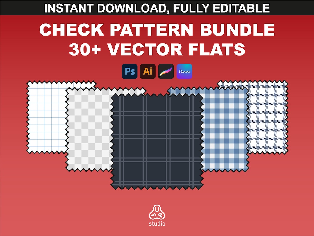 Check Fabric Patterns & Textile Design, Vector Patterns for Tech Pack ...