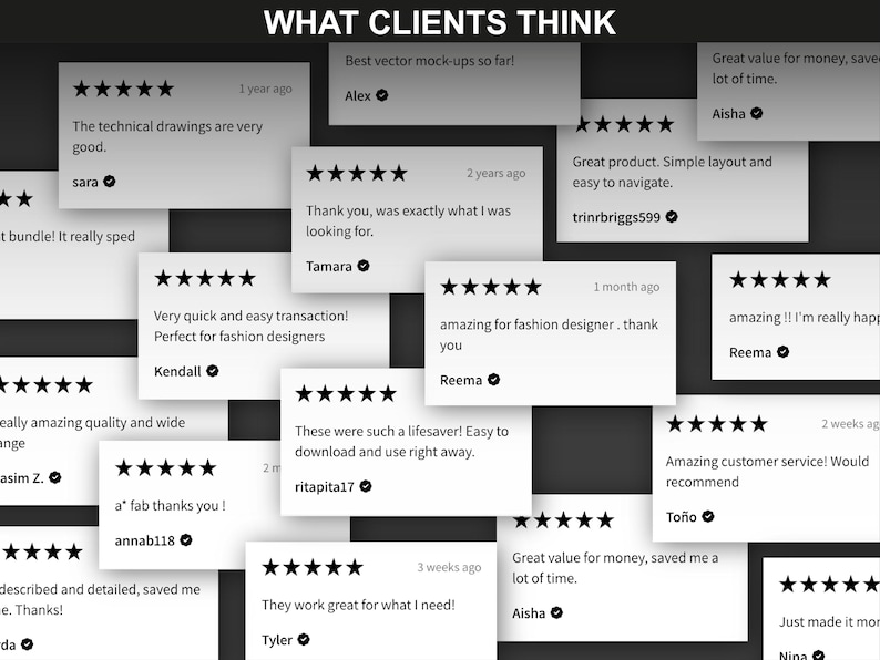 Client reviews for FUPstudio streetwear mockups bundle highlighting high-quality hoodie mockups, easy-to-use templates and tech pack tools