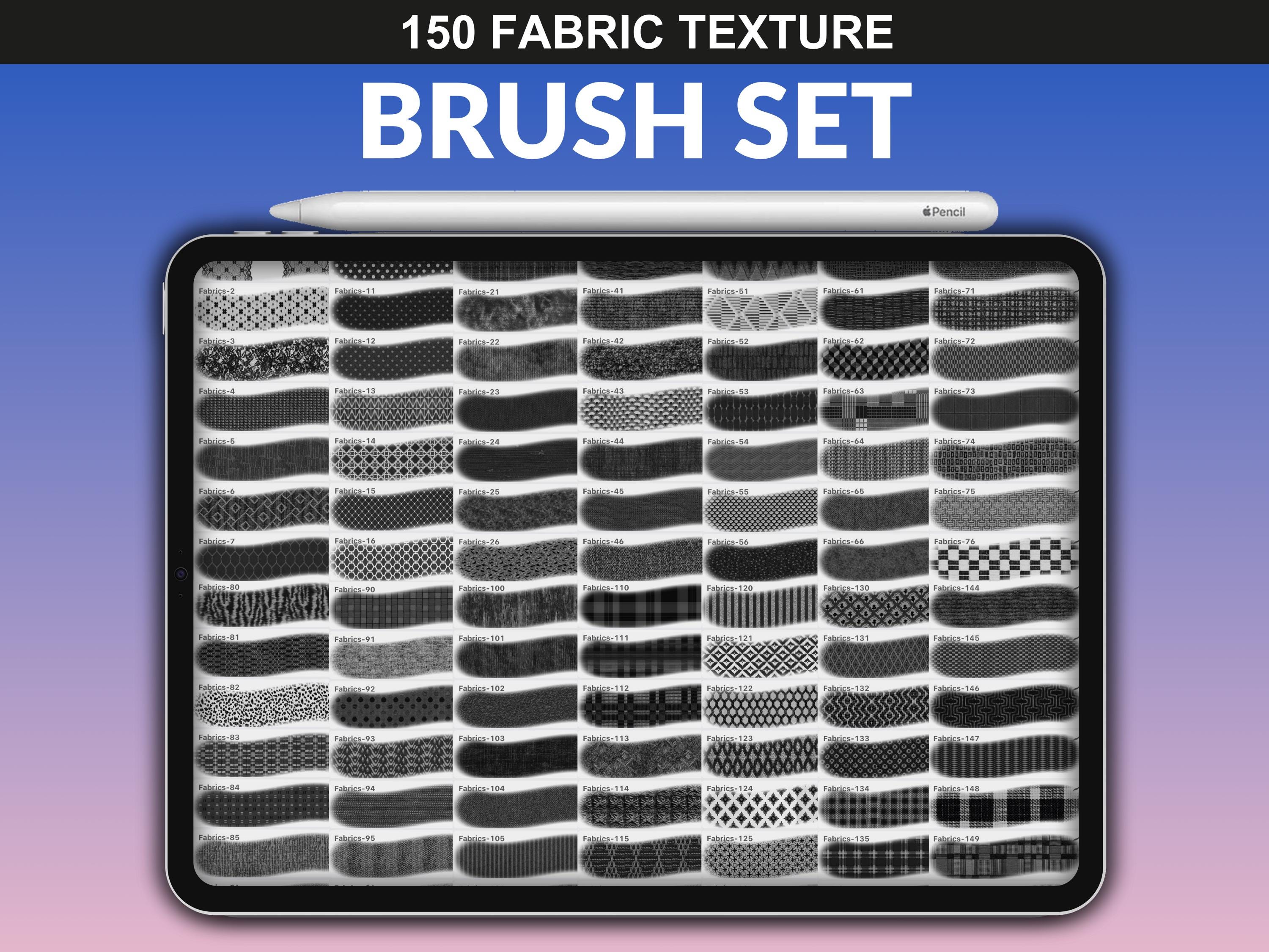 150 Procreate Fabric Texture Brushes. Textile Brushes Procreate Clothes ...