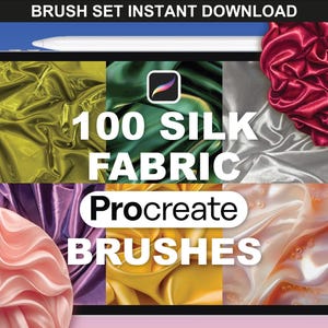 100 Silk Fabric Procreate Brushes Satin & Silk Texture Brushes for Fashion Design, Digital Art and Procreate Silk Brushes