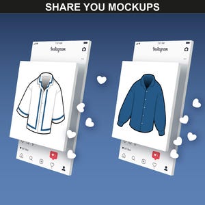 Showcase your men shirt designs using FUPstudio vector mockups. Ideal for social media sharing and branding.