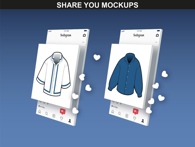 Showcase your men shirt designs using FUPstudio vector mockups. Ideal for social media sharing and branding.