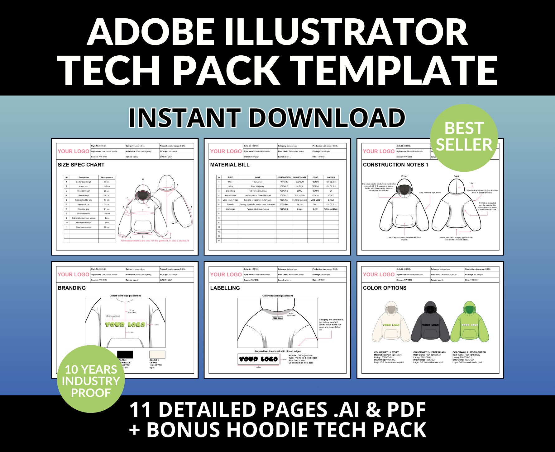 Adobe illustrator hoodie template hotsell