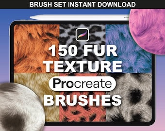 150 Procreate Fur Fabric Texture Brushes Textile Brushes Procreate Clothes Brushes Fabrics Fur Brushes