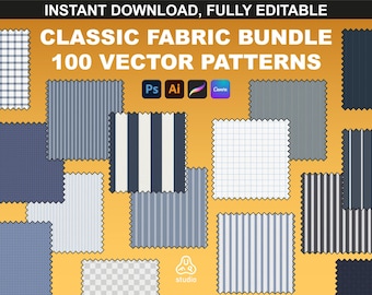 Fabric Brushes & Textile Patterns for Clothing Mockups Tech Pack and Fashion Design. Illustrator Brushes and Patterns Instant Download