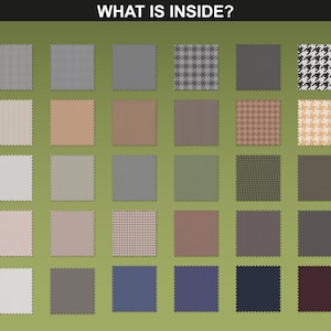 Detailed showcase of all 30 twill pattern designs in muted and vibrant tones.