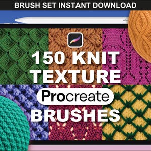 150 Procreate Knit Brushes Fabric Texture – Seamless Knit Brushes Procreate Fashion, Clothing Procreate Fabric Brushes Knit Texture