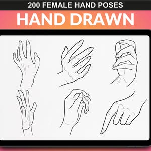 Gallery of female hand poses included in the FUPstudio bundle. Ideal for digital artists and character designers.
