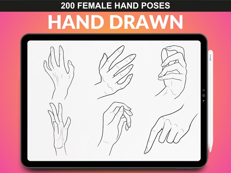 Gallery of female hand poses included in the FUPstudio bundle. Ideal for digital artists and character designers.