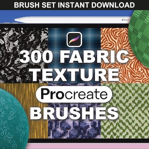 300 Procreate Fabric Brushes Seamless Fabric Texture Textile Procreate Brushes Fashion Templates Clothing Fabric Brushes Knit Texture