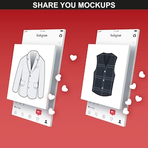Fashion mockups showcasing how to use the Check Pattern Bundle by FUPstudio for creating stylish designs.
