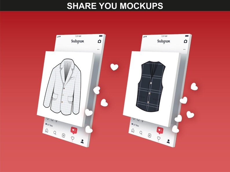 Fashion mockups showcasing how to use the Check Pattern Bundle by FUPstudio for creating stylish designs.