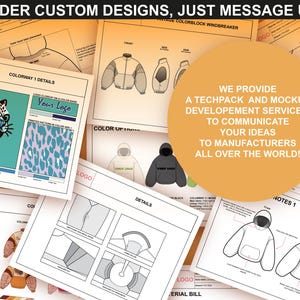 Hoodie Mockups Bundle - 50 Editable Vector Flats for Tech Packs ...
