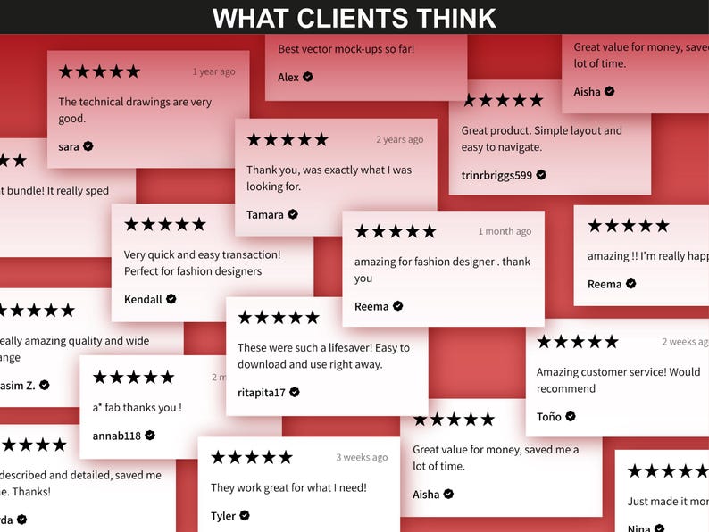 Customer reviews and testimonials for FUPstudio's Check Pattern Bundle, showcasing satisfaction with the vector patterns.