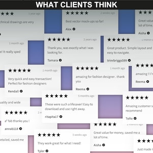 Customer reviews highlight quality and variety of FUPstudio fashion Procreate Brushes for designers and illustrators