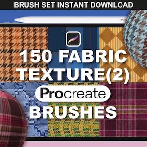 150 pinceaux pour texture de tissu Procreate. Brosses pour textiles Procreate Brosses pour vêtements Tissus