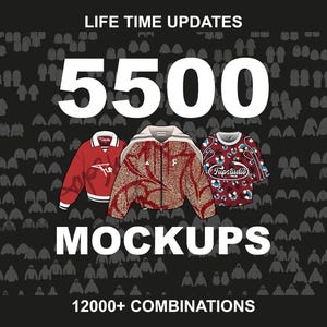 5500 Streetwear Mockups & Vector Clothing Mockup, Techpack Template for Clothing Brand and Fashion Design in Adobe Illustrator and Procreate