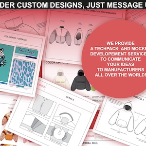 Order custom designs with the Check Pattern Bundle by FUPstudio, including detailed tech pack services for production.