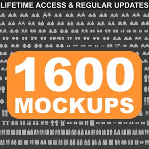 1600+ Clothing Mockups - Streetwear & Fashion Design Vector Flats, Tech Pack Template, Procreate Apparel Mockup