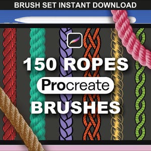 150 Procreate Seil-Bürsten – Strick-Stempel für Fashion, Procreate Anime-Kleidung & Procreate-Skizzendesign