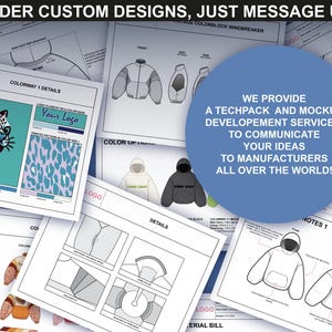 Order custom tech pack services for men shirts. Fully customizable vector mockups and tech packs for fashion designers.