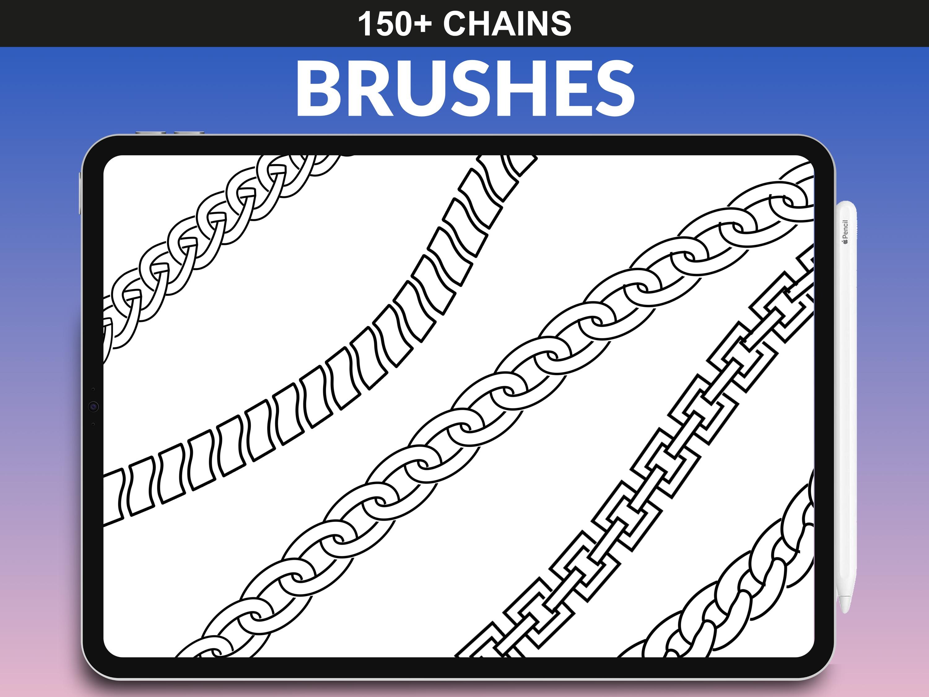 Procreate Chain 150 Procreate Chain Brushes – Metallic Jewelry, Necklace & Fashion ...