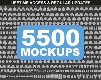 5500 Streetwear Mockups & Vector Clothing Mockup, Techpack Template for Clothing Brand and Fashion Design in Adobe Illustrator and Procreate