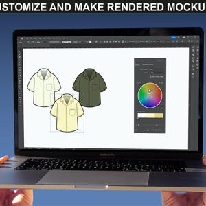 Men shirt vector mockups with editable layers for fashion design. Compatible with Canva, Adobe Illustrator, and Procreate.