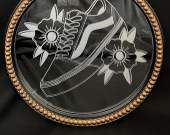 Custom Hand Engraved Mirror