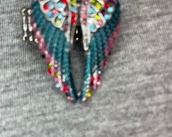 Multi color Angel wings ring