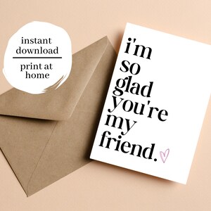 Carte imprimable | de remerciement | Carte d'ami | Carte d'anniversaire d'un ami | carte de remerciement d'un ami | Carte de félicitations d'un ami | Cadeau pour ami
