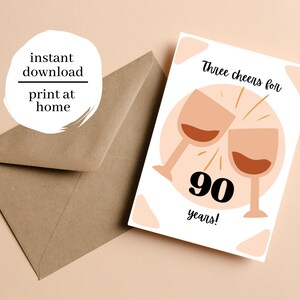 90th Birthday or Anniversary Card | Birthday Card for Great Grandma | Ninetieth Birthday Party | 90th Gift | Great Grandpa Card | Happy 90th