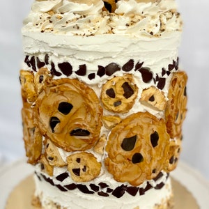 FAKE Chocolate Chip Cookie Cake, Bakery prop, Kitchen Decor