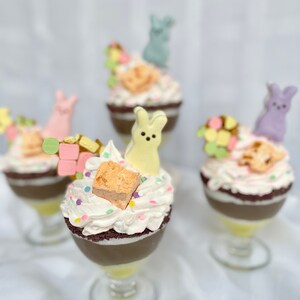 FAKE Easter Pudding, Tiered Tray Decor, Photo Prop