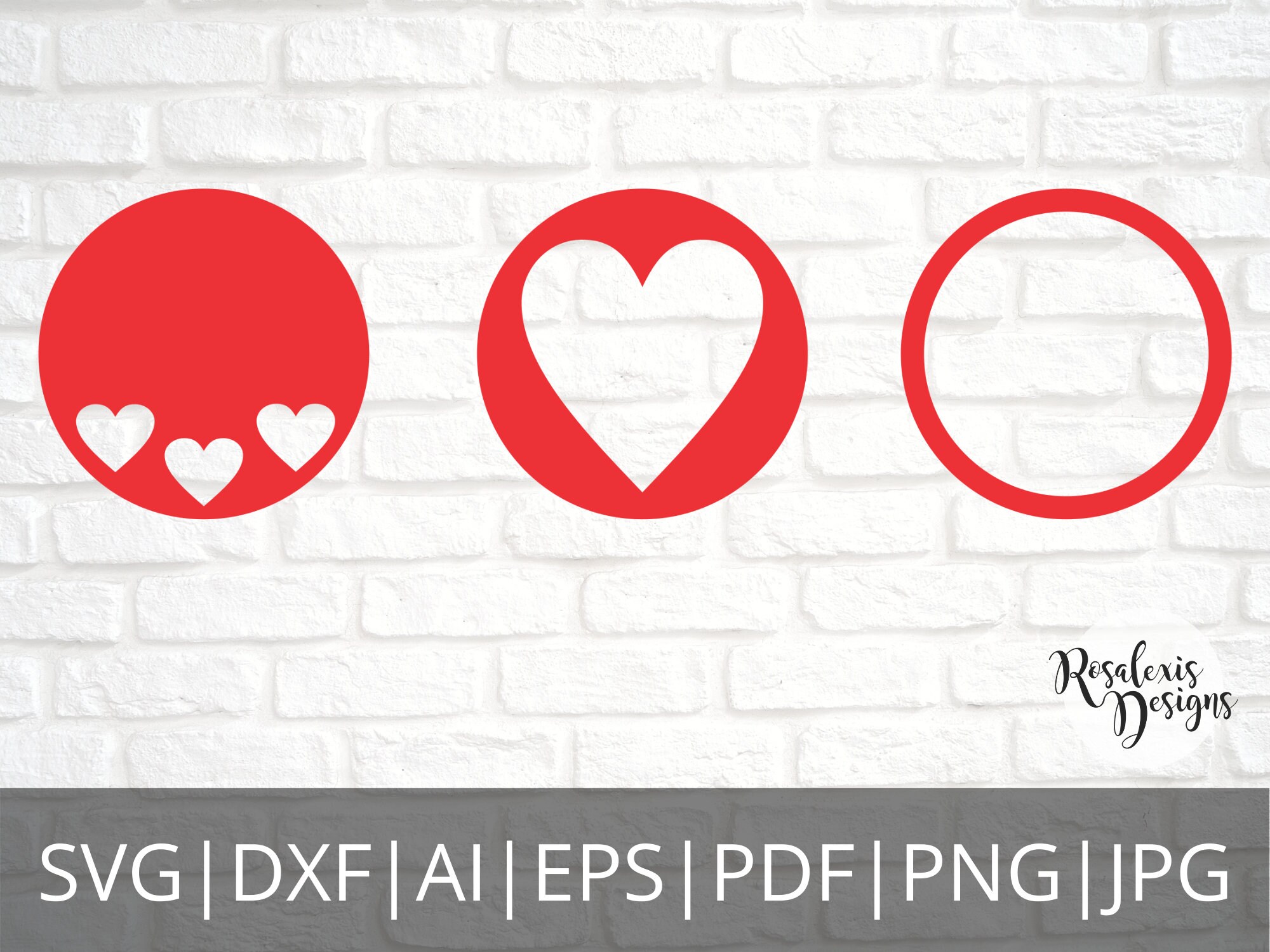 Download Valentine's Keychain SVG PDF PNG Bundle 2 inch Keyring | Etsy