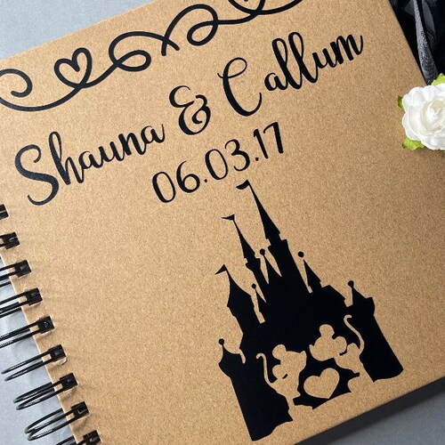 Disney Wedding Guest Book. Disney Honeymoon Journal. Etsy