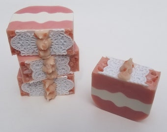 Georgia Peaches & Lace Bar Soap - Vegan - Summer Scents - Artisan - Self Love - Gift