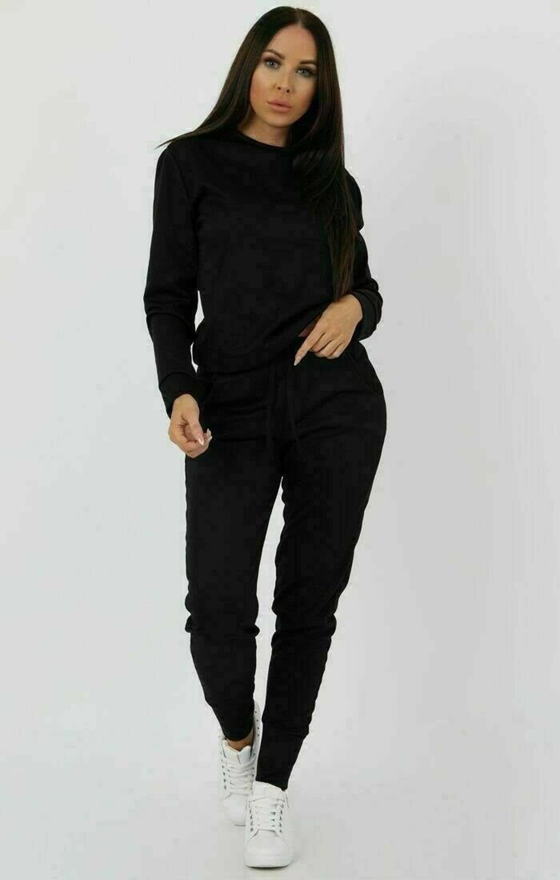 Womens Ladies Tracksuit Set Full Sleeve Boxy Top Bottom Lounge Etsy UK