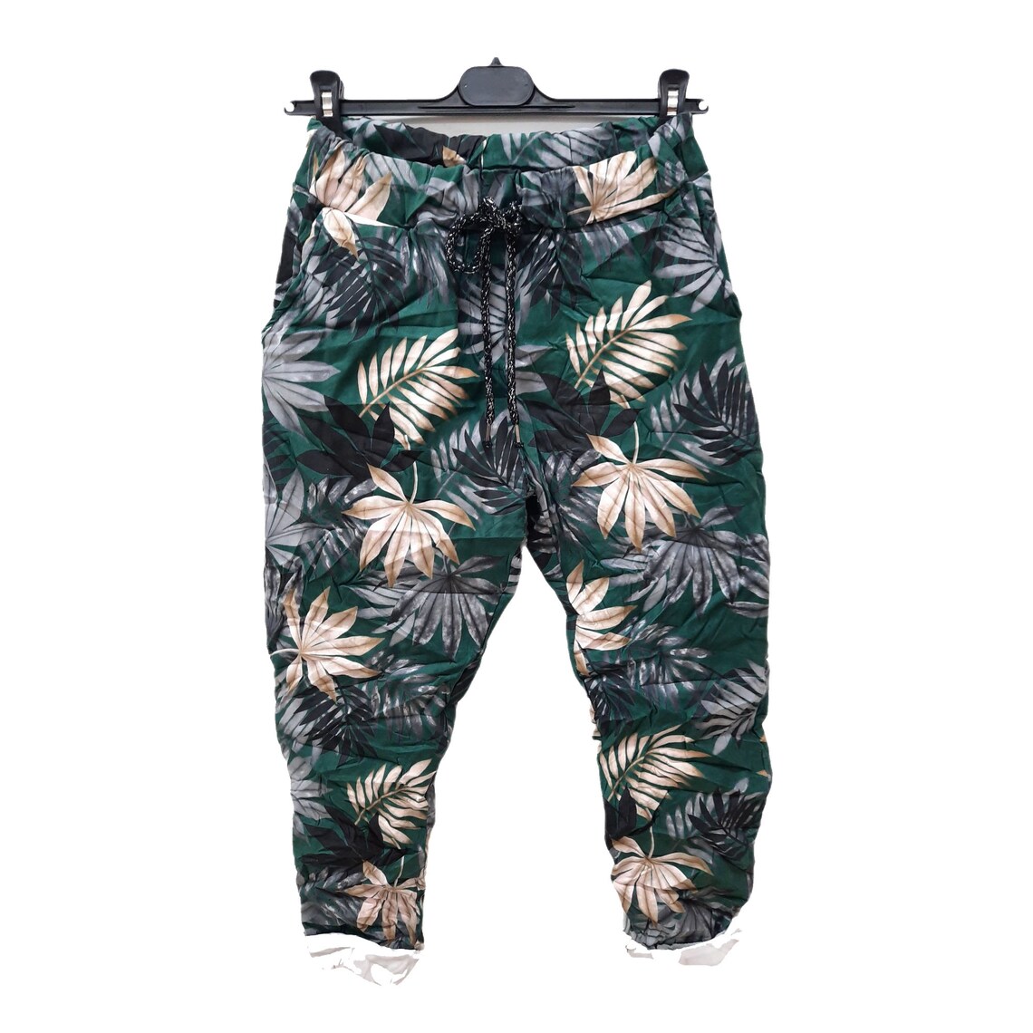 Magic Trousers Palm Leave Casual Stretch Lightweight Soft Etsy