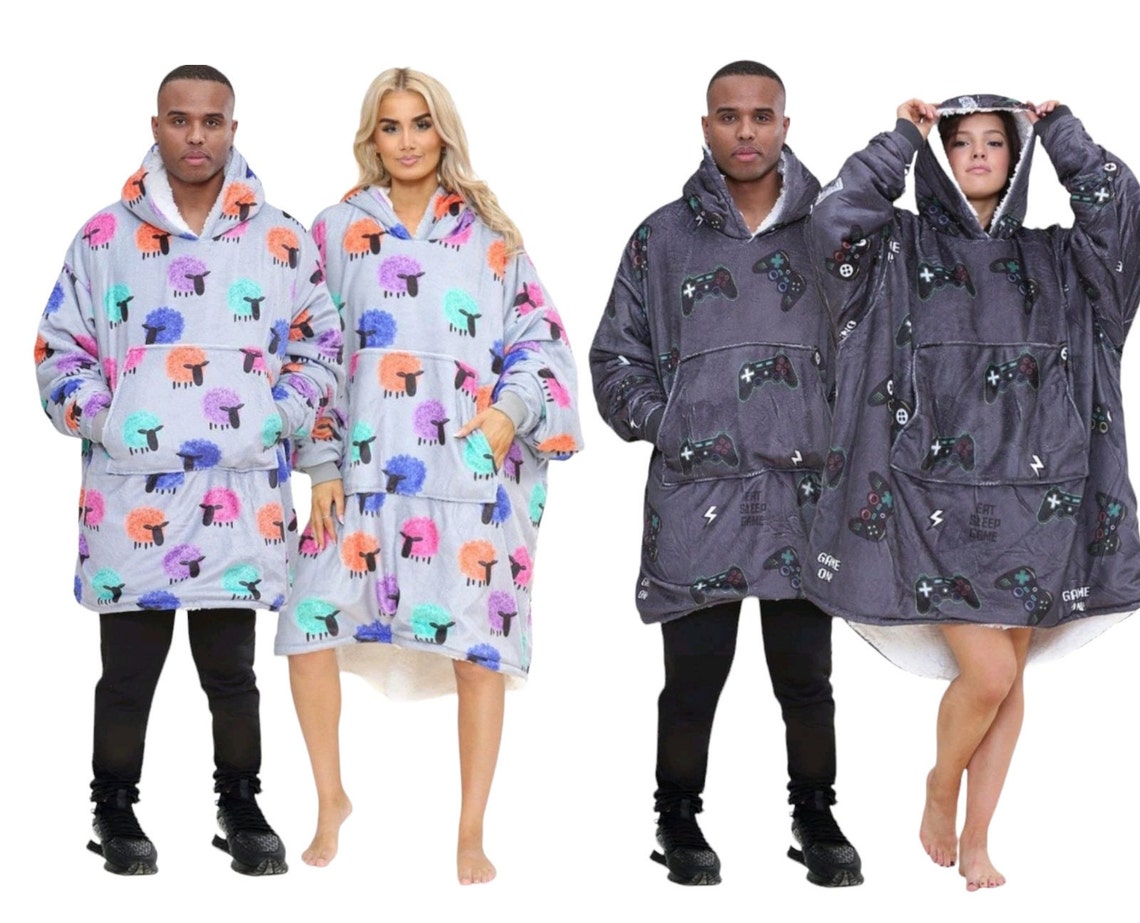Adult Unisex Oversized Oddie Hoodie Blanket Sherpa Fleece Etsy UK